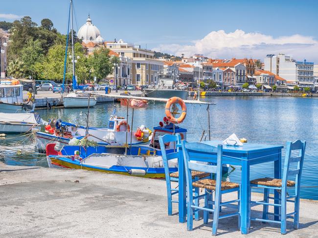 Mytilene, the capital of the Greek island of Lesbos.