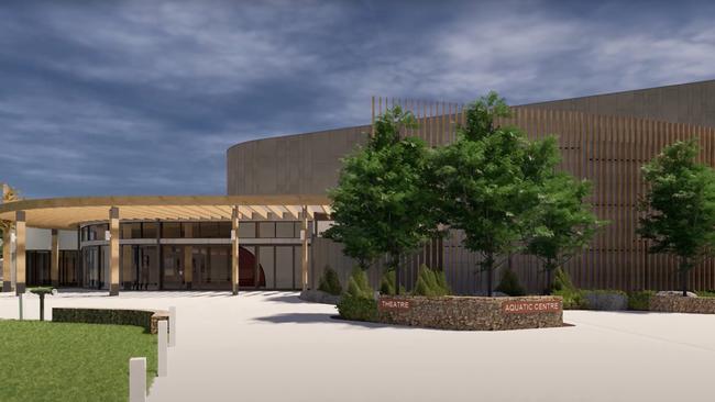 What it will look like ... artist's renders of the Batemans Bay Pavilions which is due to open to the public in 2022. Picture: Eurobodalla Regional Council