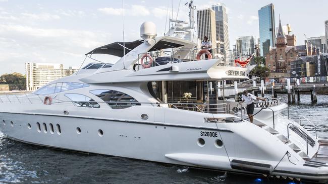 Members of the Alamaddine family and their associates were searched on board super yacht Seven Star on Sunday night. Picture: Damian Shaw