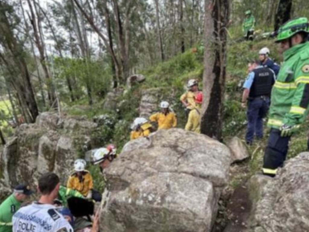 Specialist paramedics from NSW Ambulance, led by Peter Watts, eventually managed to free her by constructing a wooden frame around the area and using a winch to shift a 500kg boulder.