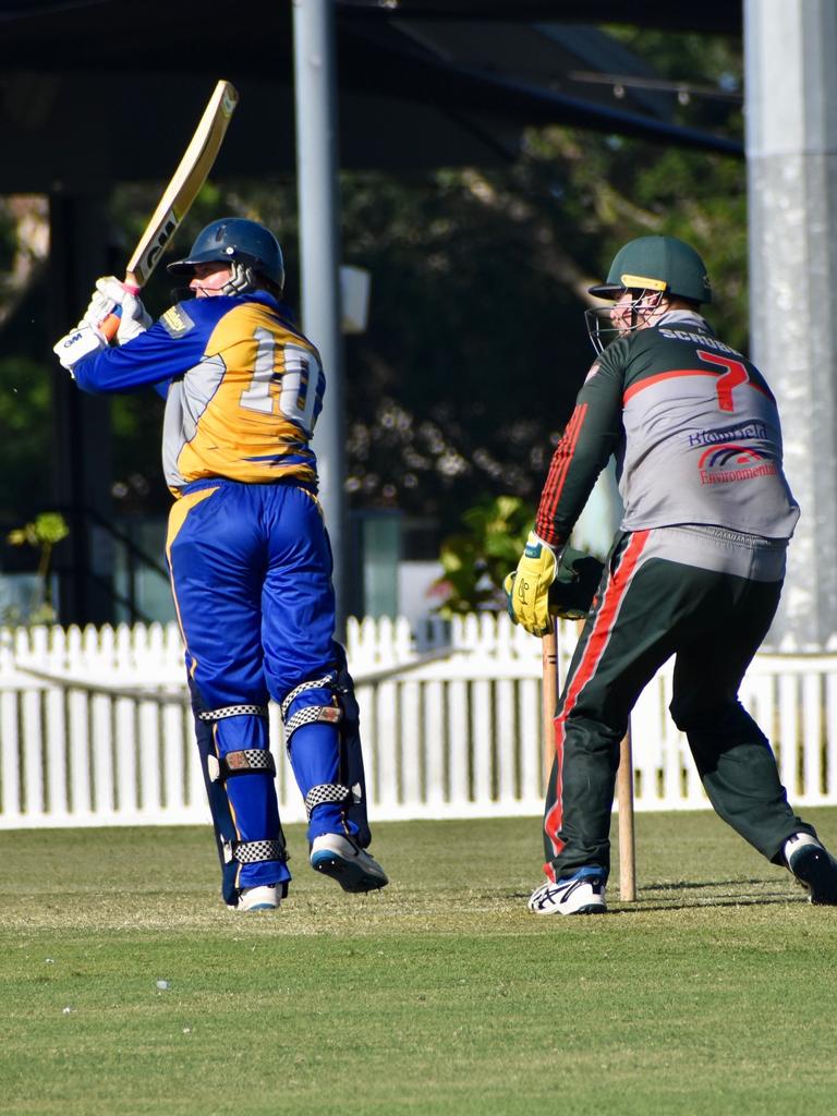 Jack Spence for Souths Sharks Cricket Club against Walkerston Cricket Club in Mackay