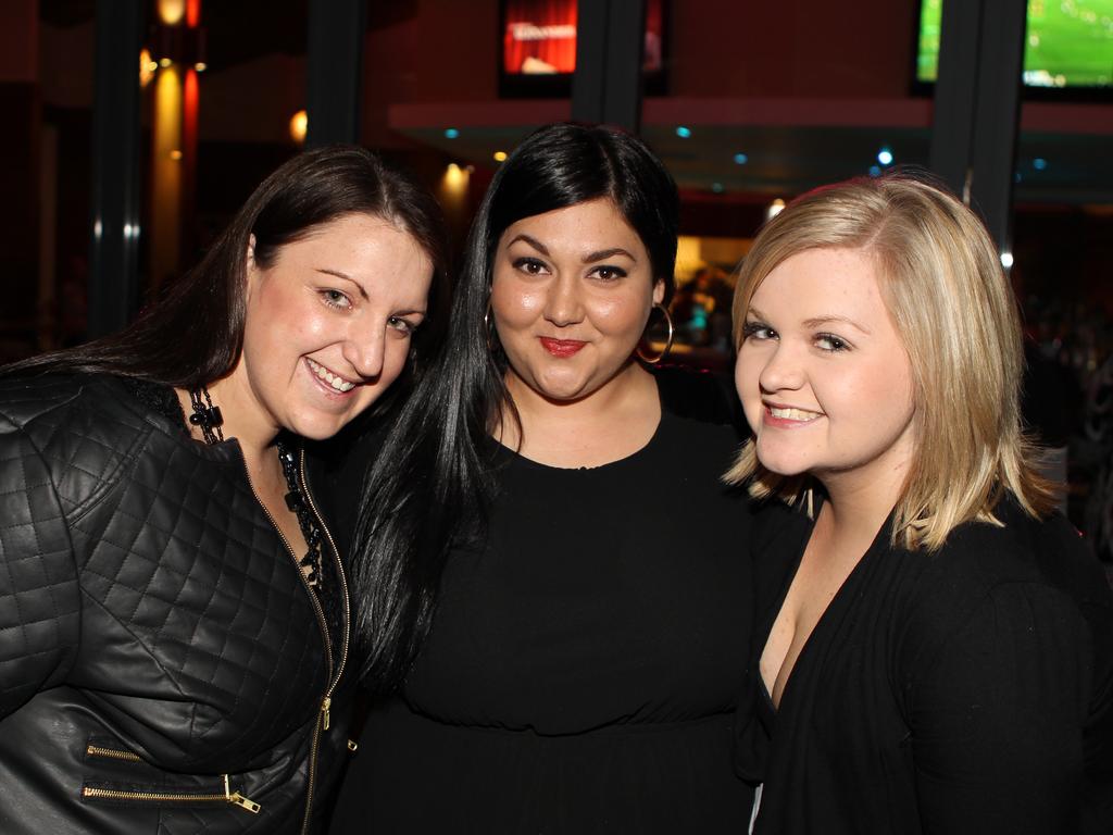 Nitelife- Out and About: Nad Dorries, Rach McClelland and Del Sherief at Fitzy's. Photo Allan Scurr / The Chronicle