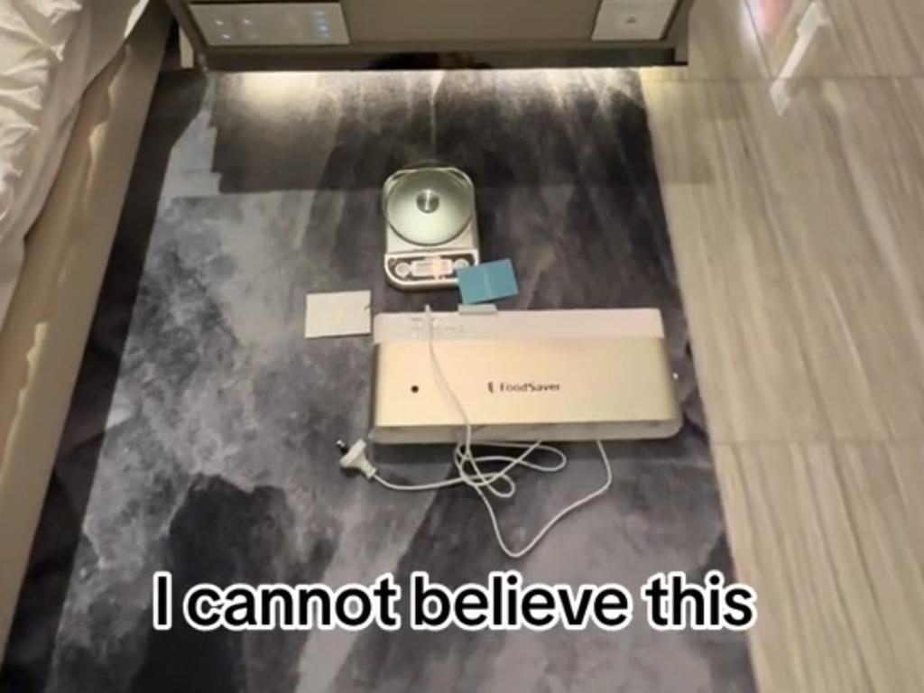 He discovered a vacuum sealer and scales. Picture: TikTok