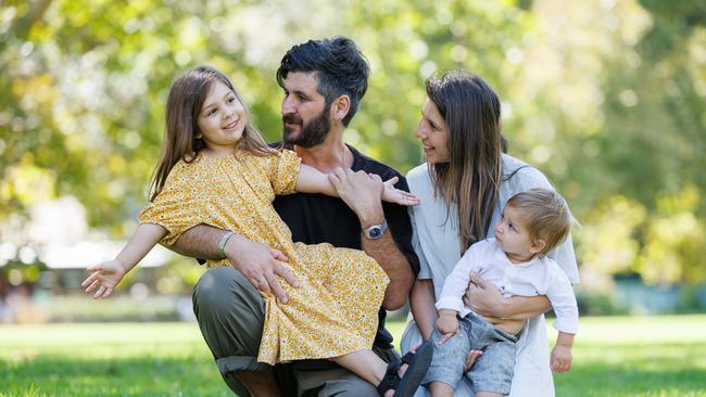 The new hub is designed to help NSW families, like the Mangas family (pictured) access every support scheme available to them. Picture: David Swift