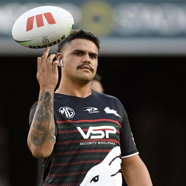 South Sydney Rabbitohs star Latrell Mitchell has a meeting with NRL boss Andrew Abdo. Picture: NRL Photos