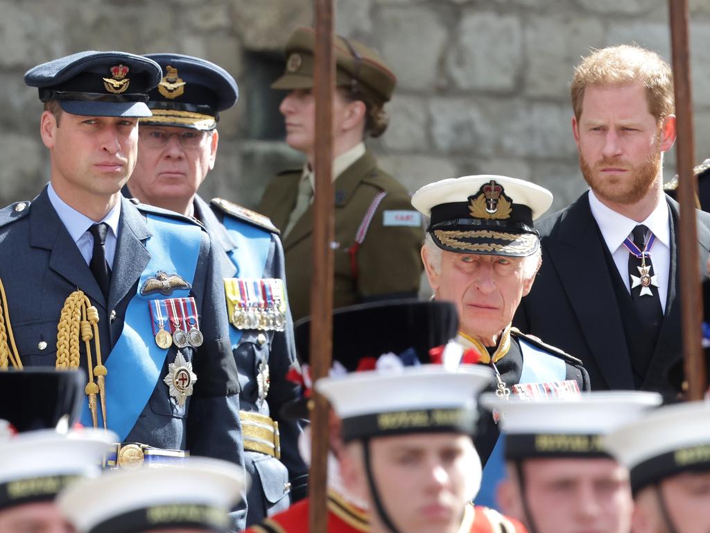 Prince Harry’s relationship with his father has thawed but he remains estranged from his brother, Prince William. Picture: Getty Images