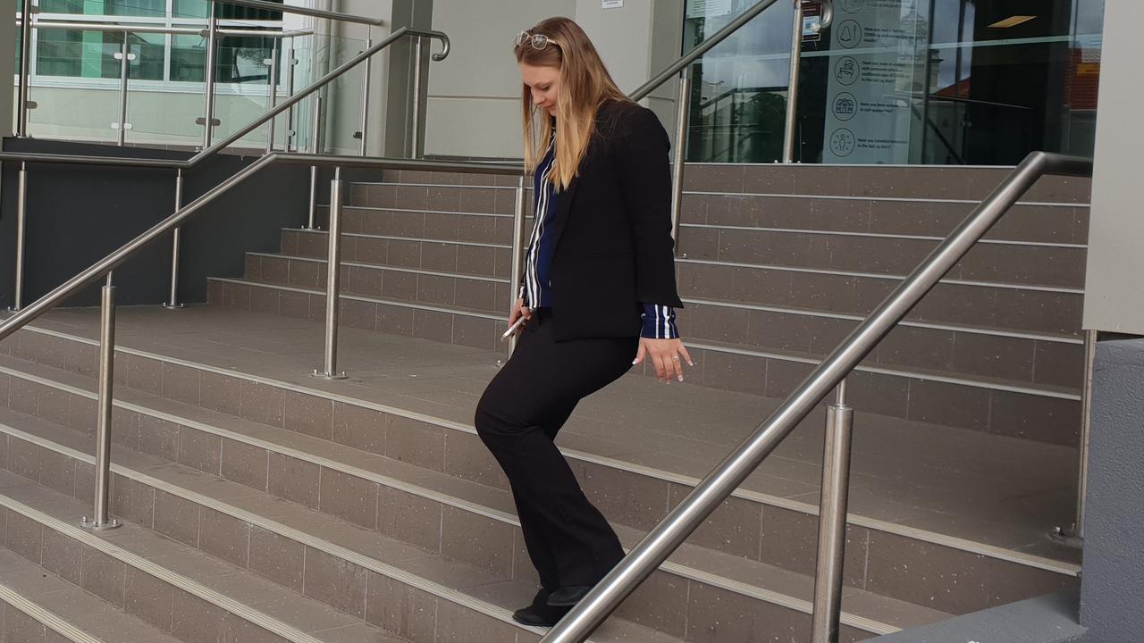 Elisha May Guinane leaves the Rockhampton Courthouse after her sentencing on August 23, 2021.