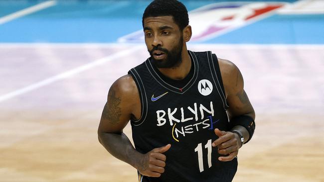 Kyrie Irving missing in Brooklyn. Photo by Jared C. Tilton / GETTY IMAGES NORTH AMERICA / AFP.