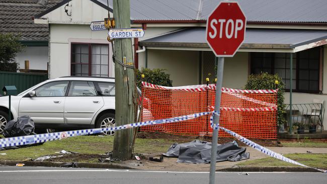 The scene of the crash at Garden and Eggleton streets, Blacktown, on October 14, 2018.