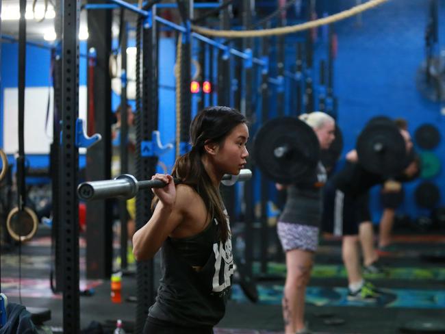 CrossFit class in session at CrossFit Mode on Gilbert Street, Adelaide.