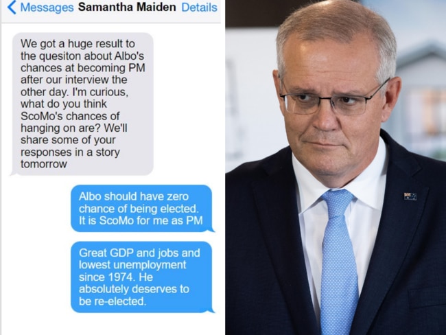 Subscribers have texted in their opinions on ScoMo's chance of hanging on.