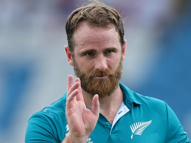 TAROUBA, TRINIDAD AND TOBAGO - JUNE 17: Kane Williamson waves to the crowd after the ICC Men's T20 Cricket World Cup West Indies & USA 2024 match between New Zealand  and Papua New Guinea at  Brian Lara Cricket Academy on June 17, 2024 in Tarouba, Trinidad And Tobago. (Photo by Ashley Allen/Getty Images)