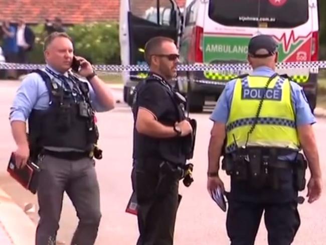 Homicide detectives are investigating whether a 19-year-old man taken into custody over the death of an elderly man and thestabbing of a woman knew the Perth couple. , , About 8am police were called to Mattison Way in Greenwood following reports a man had been seriously injured. Picture: 7 News