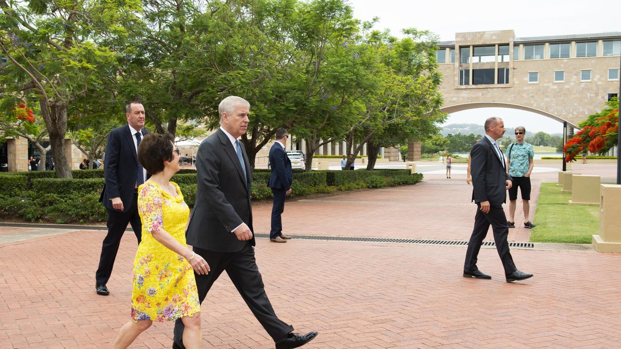 Prince Andrew visited Bond University on the Gold Coast to support the Pitch@Palace program. Picture: Supplied