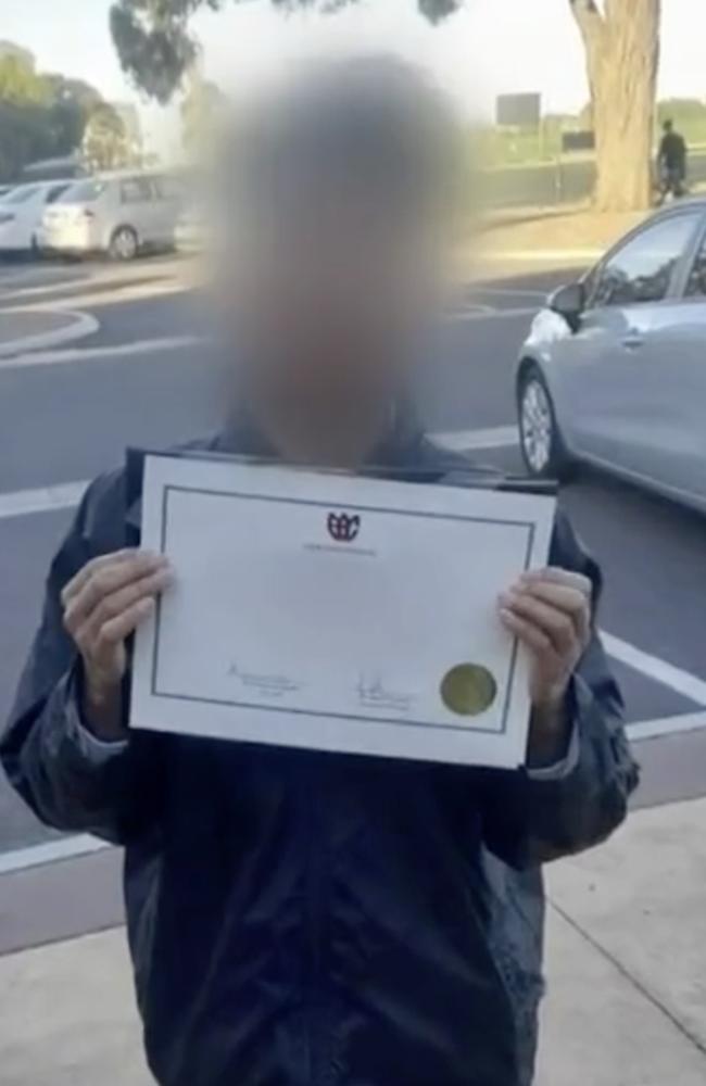 An unidentified image of a 14-year-old boy from Glen Eira College who was abducted in Glen Huntly and then ejected from a moving vehicle on Monday. Picture: 9NEWS