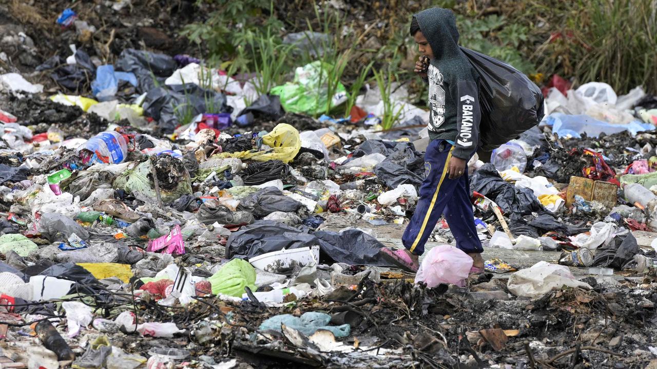 Plastic bags have clogged up landfill and waterways. Picture: Juan Mabromata