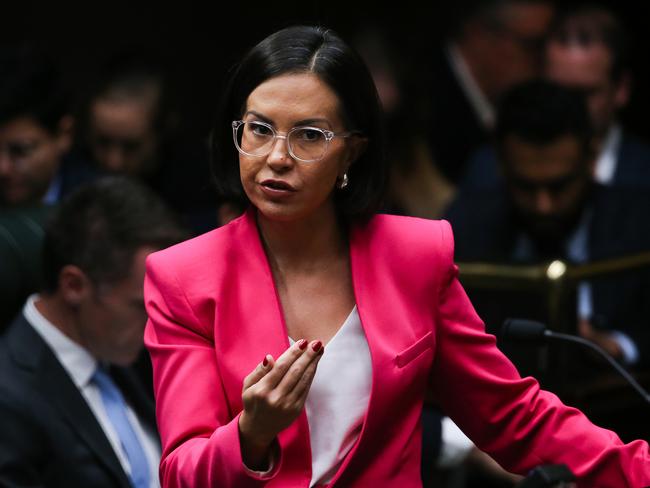 SYDNEY, AUSTRALIA - Newswire Photos - MAY 15: Deputy Premier Prue Car speaks during question time at New South Wales Parliament House in Sydney. Picture: NCA Newswire / Gaye Gerard