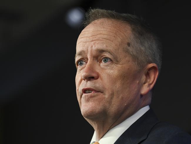 CANBERRA, Australia - NewsWire Photos - August 13, 2024:  NDIS and Government Services Minister Bill Shorten delivers an address to the National Press Club of Australia in Canberra. Picture: NewsWire / Martin Ollman