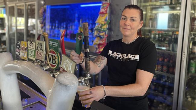 Queenslander pub manager Bec Peckman said the closure of Memorial Lane and its toilets meant more people used the pub’s toilets and the pub as a thoroughfare to Reef Street. Picture: Christine Schindler