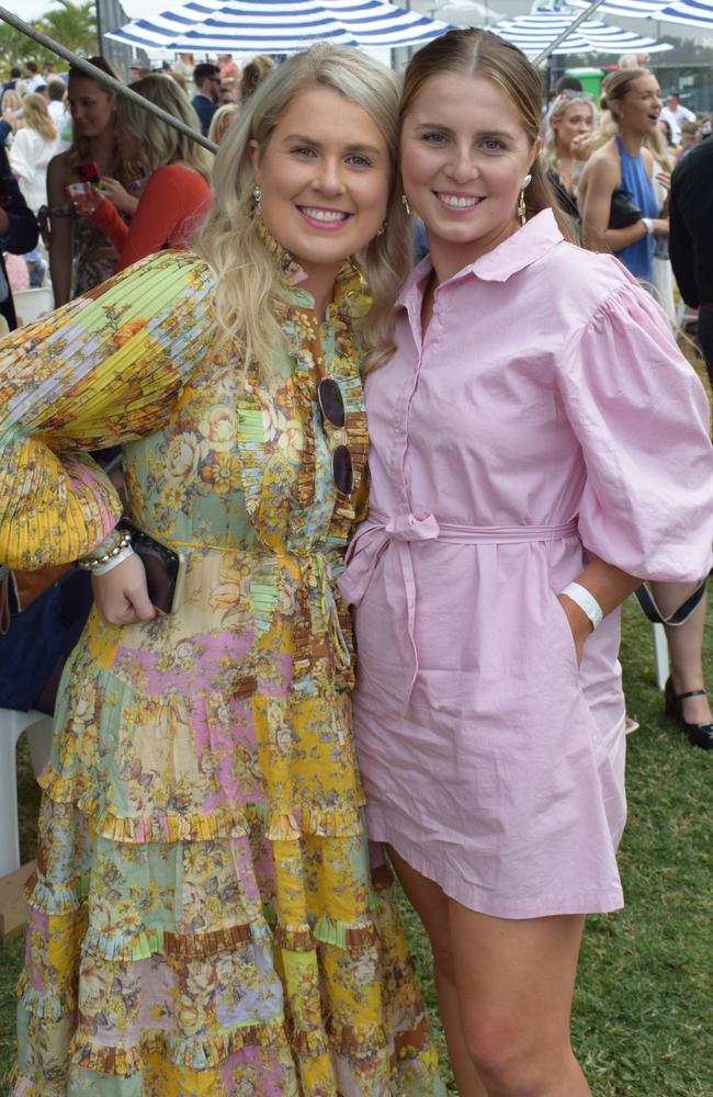 Lucinda and Riley at the Rockhampton Jaguar Land Rover Pop-Up Polo on June 3, 2023. Picture: Aden Stokes