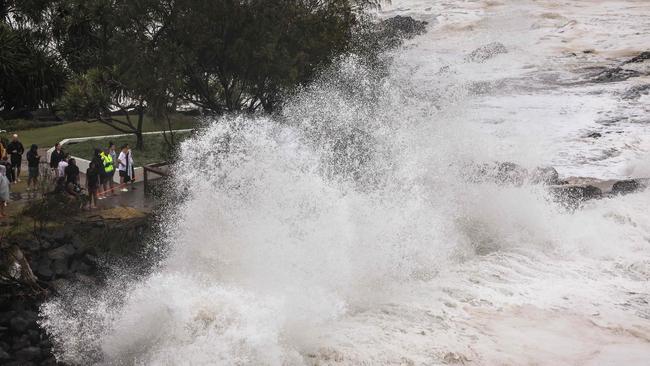 Massive waves smash Coolangatta on the NSW-Qld border. Picture: AFP