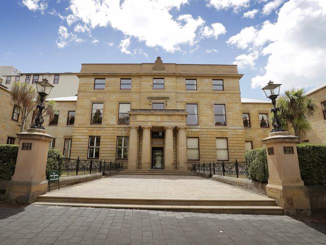 The Murray St entrance to the Treasury buildings. Picture: RICHARD JUPE