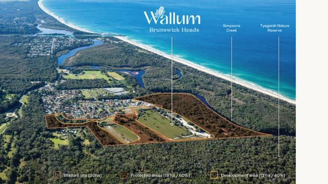 The Wallum development site at Brunswick Heads. Picture: Save Wallum