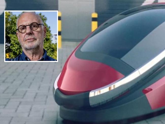 Euthanasia campaigner Dr Philip Nitschke and his Sarco suicide pod