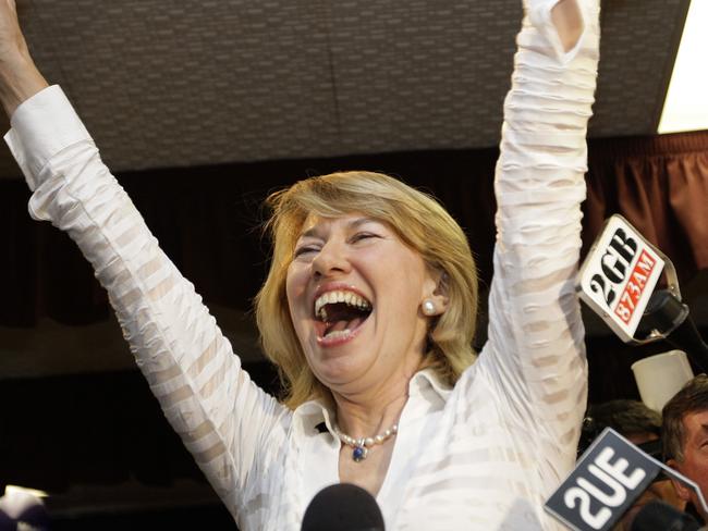 TV personality Maxine McKew was put up by the Labor Party against John Howard, and won the seat in 2007. Picture: Mark Baker/AP Photo