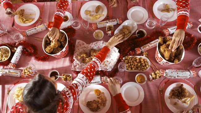 Who could say no to this fried chicken Christmas feast?