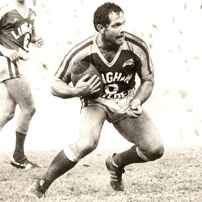 Tony Obst playing for the Redcliffe Dolphins.