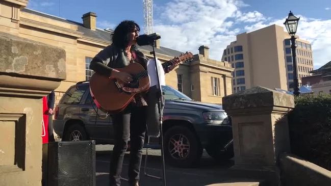 Adani protest convoy leaves Hobart bound for the mainland