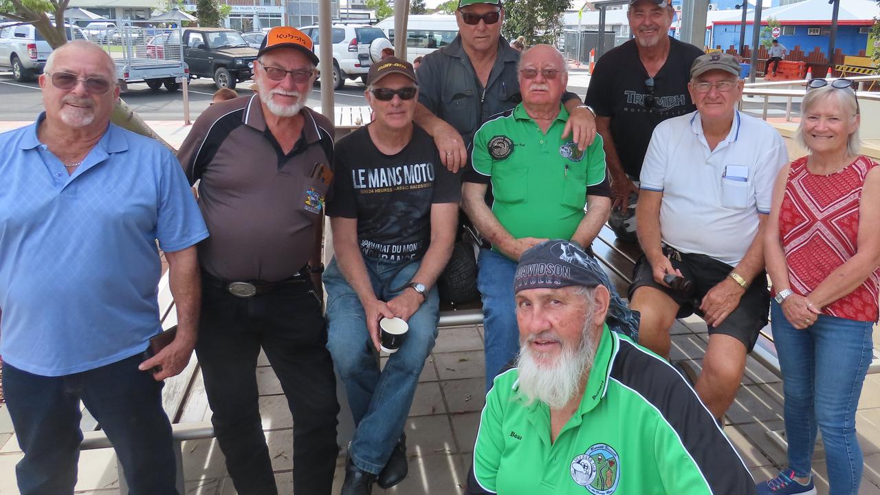 Peter Gemmell, Malcolm Surch, Richard and Helen Pullan, Martin Creek, Bear Jensen, Dale Grant, Barry Borchard, Henry Garrells from the South Burnett Ulysses.