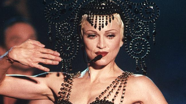 12/1993. Madonna in concert in Sydney. *Warning*Not for syndication or photosales. Neg No. 931121/80.