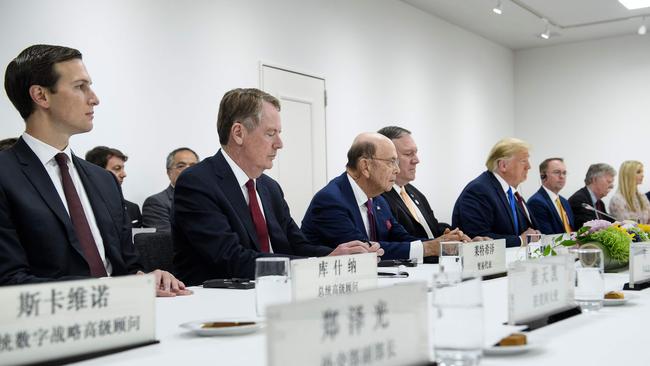 Ivanka was also at a bilateral meeting with China's President Xi Jinping on the sidelines of the G20 Summit in Osaka on June 29, 2019. Picture: Brendan Smialowski/AFP