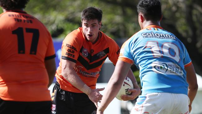 Tull’s Benn Campagnolo in the Round 2 match of the Lightning Challenge between the Northern Pride Reef Kings and the Tully Tigers, held at Stan Williams Park. PICTURE: BRENDAN RADKE