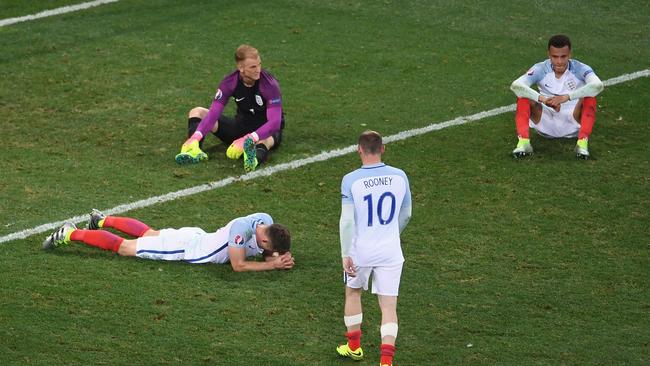 England players were in shock after their defeat at the hands of Iceland.