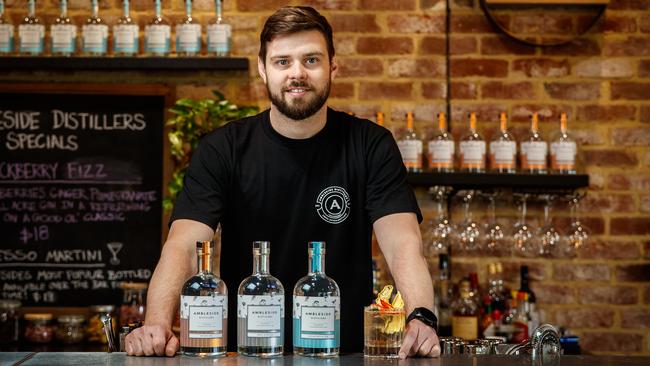 Matt Dickson of Ambleside Distillers is excited about taking his Hahndorf-based business to the next level. Picture: Matt Turner.