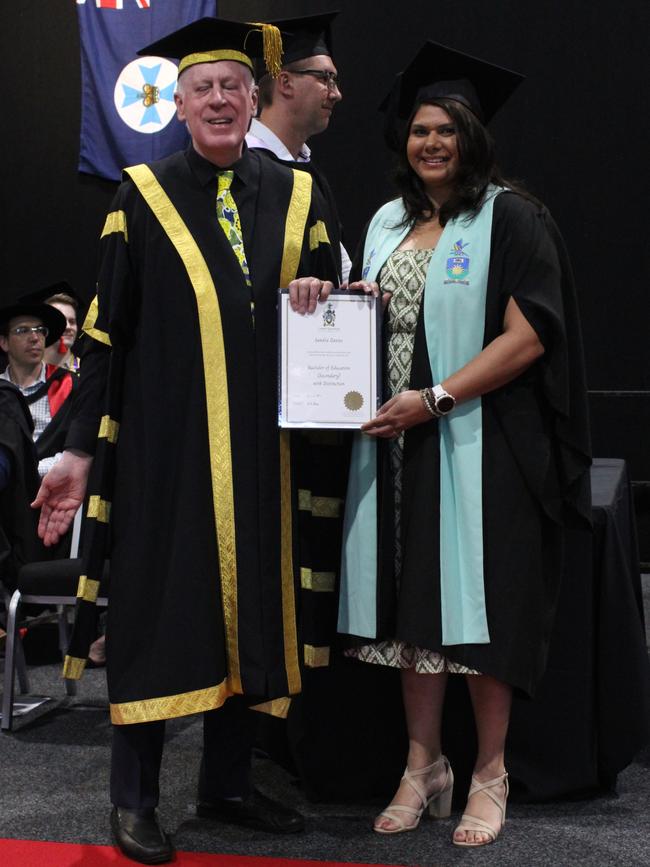 Sandra Davies graduated with a Bachelor of Education (Secondary) with Distinction at the CQUniversity graduation ceremony in Bundaberg on December 14, 2023.