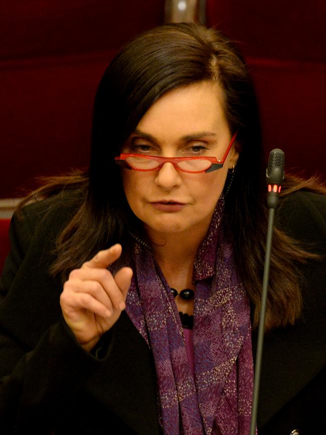 Catherine Cumming addresses Victoria's Legislative Council. Picture: NCA NewsWire / Andrew Henshaw