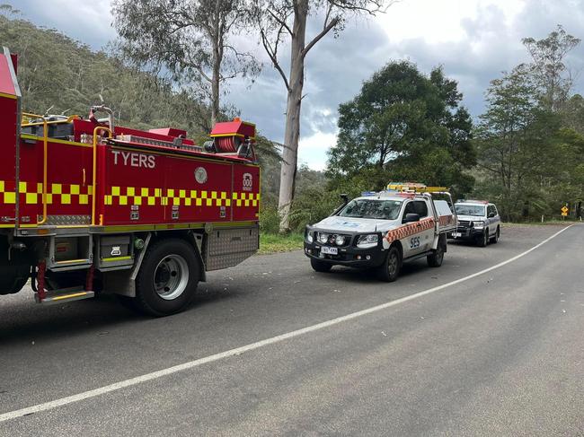 SES crews also assisted at the scene. Picture: Facebook/Erica &amp; District Fire Brigade