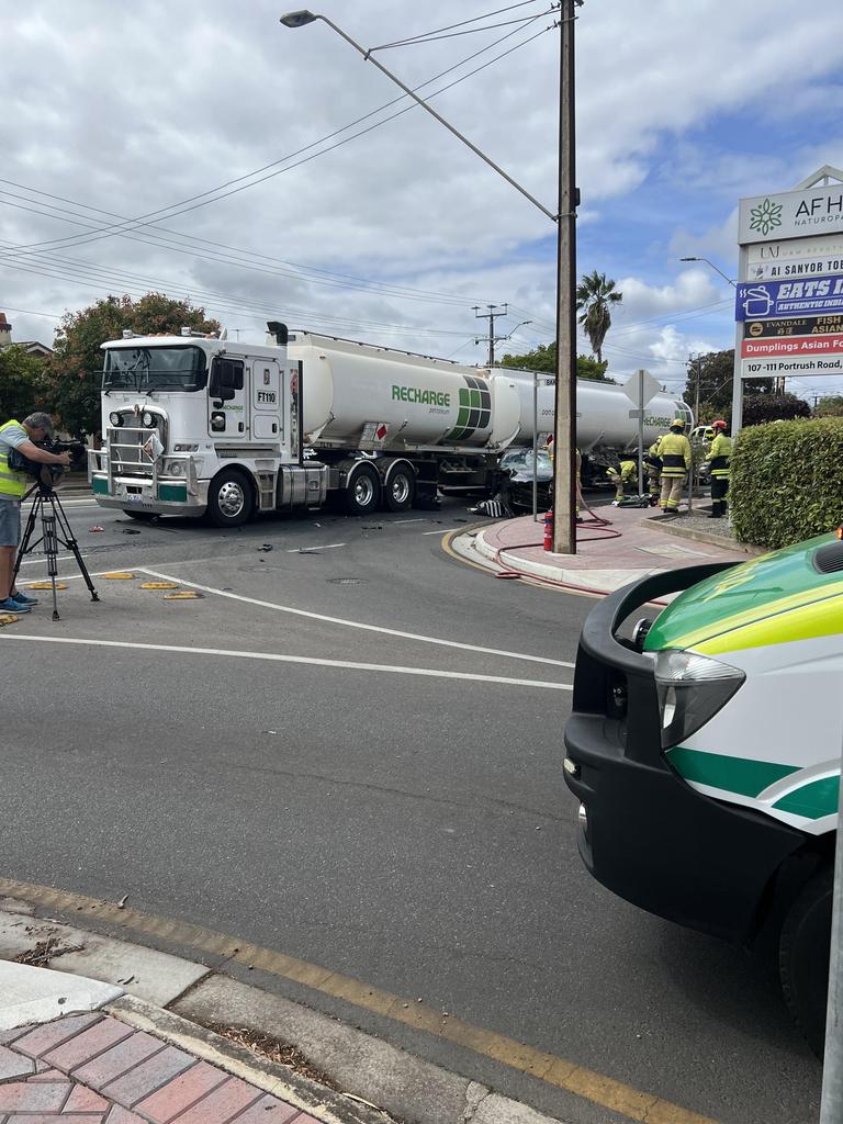 A serious crash on Portrush Rd at Evandale. Picture: Supplied.