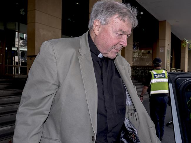 Catholic Cardinal George Pell was described as ‘stern and remote’ in court. Picture: Luis Ascui/AAP