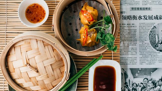 Pork and prawn dumplings.