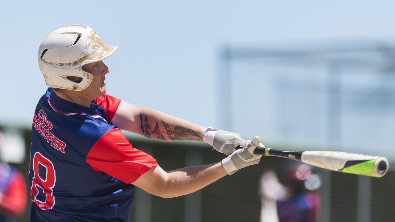 Nicholas Davis bats for Toowoomba Rangers against All Stars in GBL division five baseball at Commonwealth Oval, Sunday, November 1, 2020. Picture: Kevin Farmer