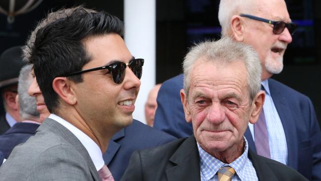 Trainers Gerald Ryan (right) and Sterling Alexiou are looking for a double at Kembla. Picture: Grant Guy
