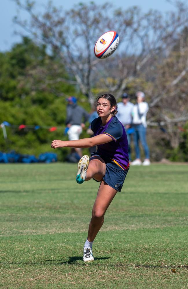 Selena Worsley Cup Game 1. Downlands first VII vs Glennie 18S. 2024 OCallaghan Cup day at Downlands College.Photo by Nev Madsen