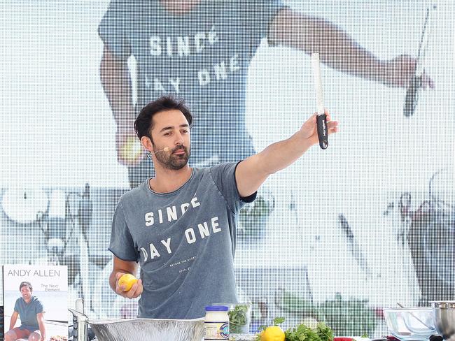 Former Masterchef winner Andy Allen at the Taste Of Mascot food festival in Bourke St in 2015. The 2018 event has been cancelled. Picture: Daniel Aarons