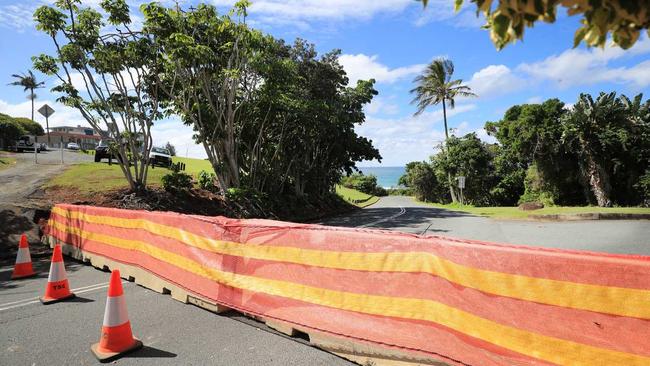 All entries to Duranbah Beach Tweed Heads have been blocked by Tweed Shire Council with concrete barriers closing all carparks around the beach.Photo: Scott Powick Newscorp. Picture: Scott Powick