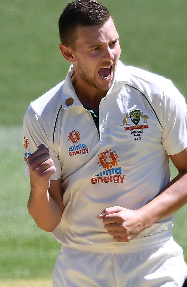 Josh Hazelwood was on fire at the Adelaide Oval in 2020. Picture: Mark Brake - CA/Cricket Australia via Getty Images